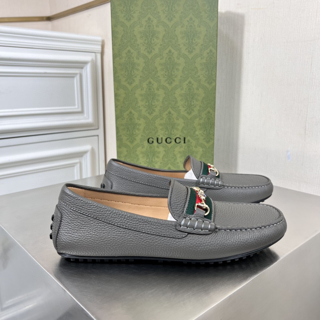 Gvc*1 Men’s Loafers With Web Details Dark Gray For Men 6246981