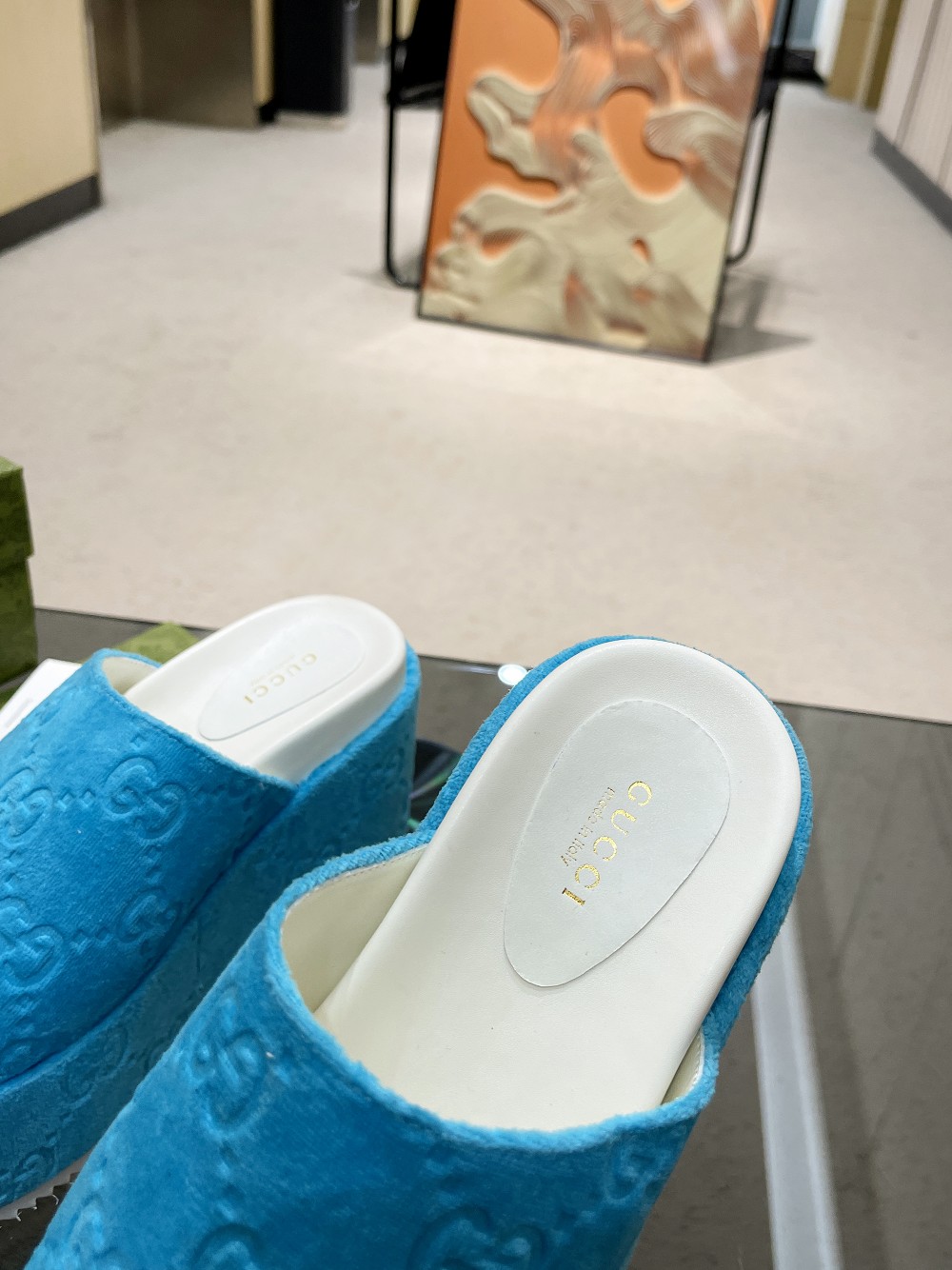 Gvc*1 Women’s GG Platform Sandal Light Blue For Women GG