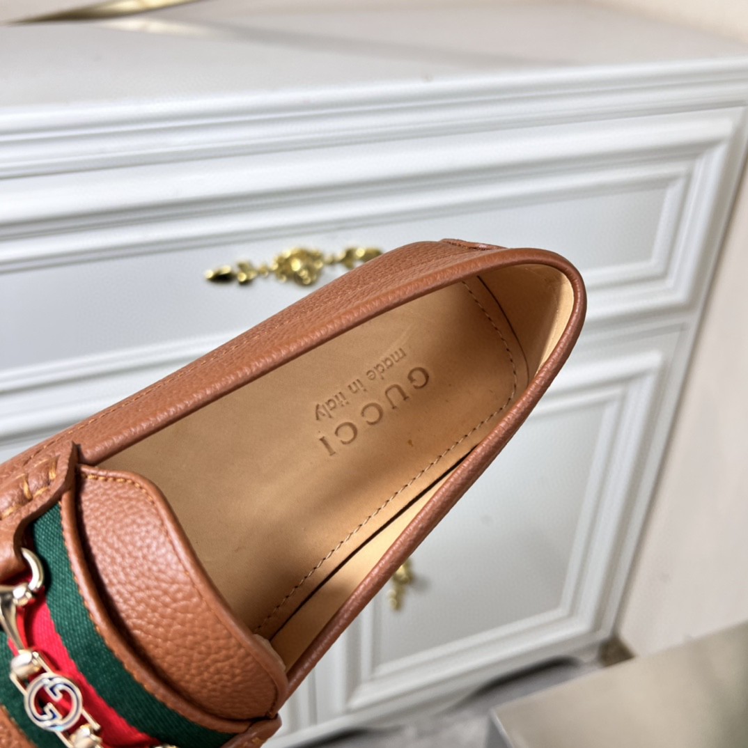 Gvc*1 Men’s Loafers With Web Details Brown For Men 6246981