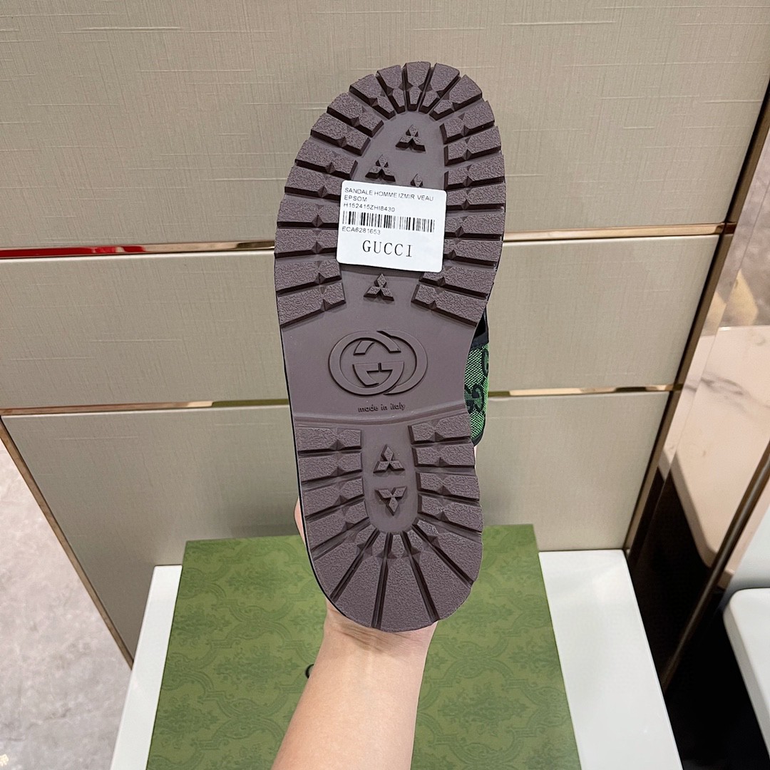 Gvc*1 Men’s GG Svp*me Slide Sandal Orange And Green For Men 624879