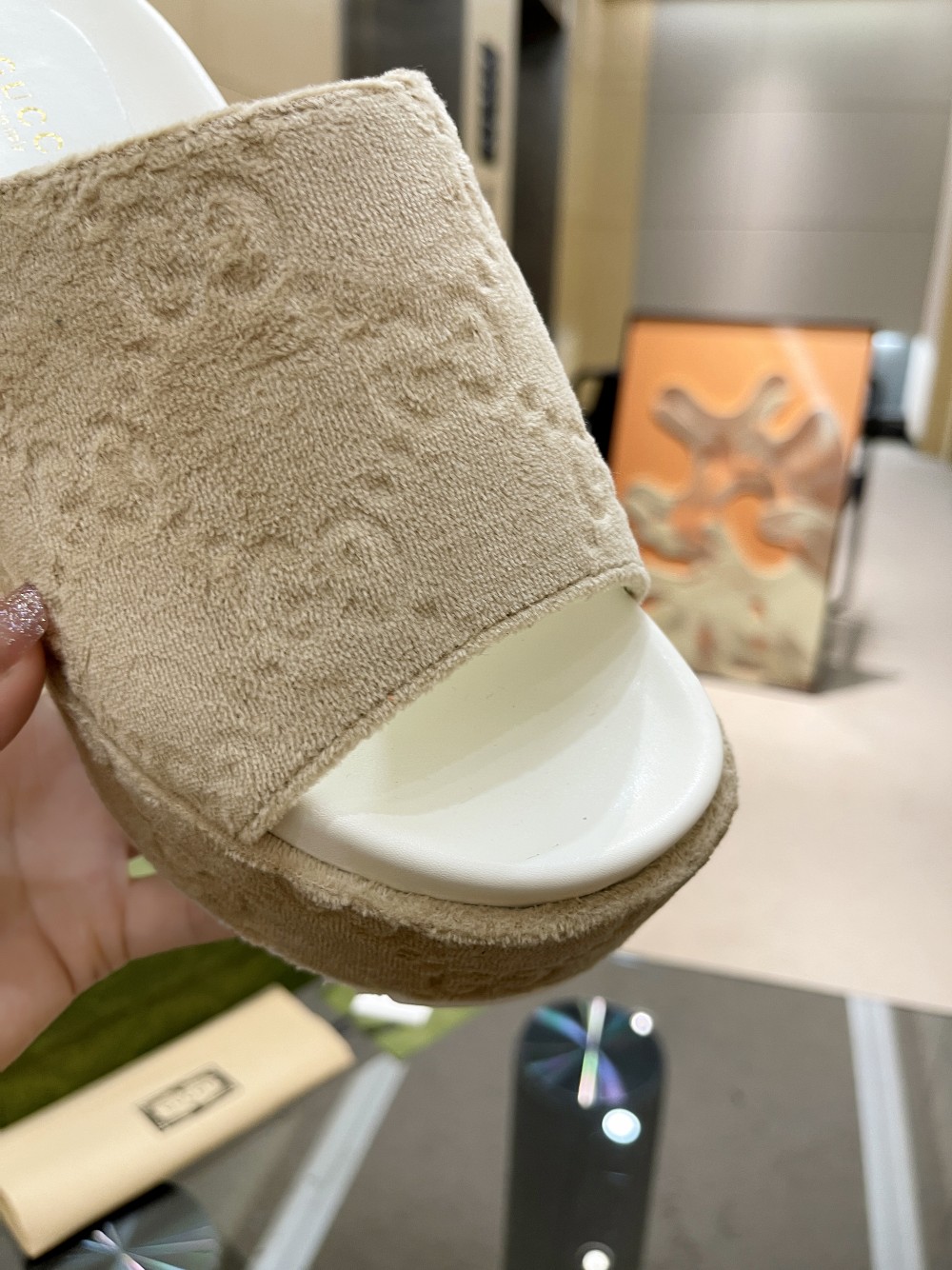 Gvc*1 Women’s GG Platform Sandal Beige For Women GG