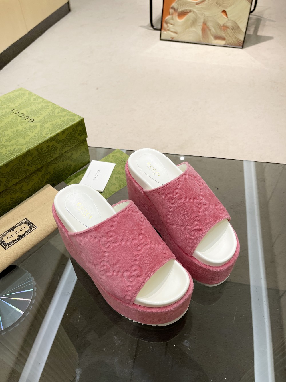 Gvc*1 Women’s GG Platform Sandal Pink For Women GG