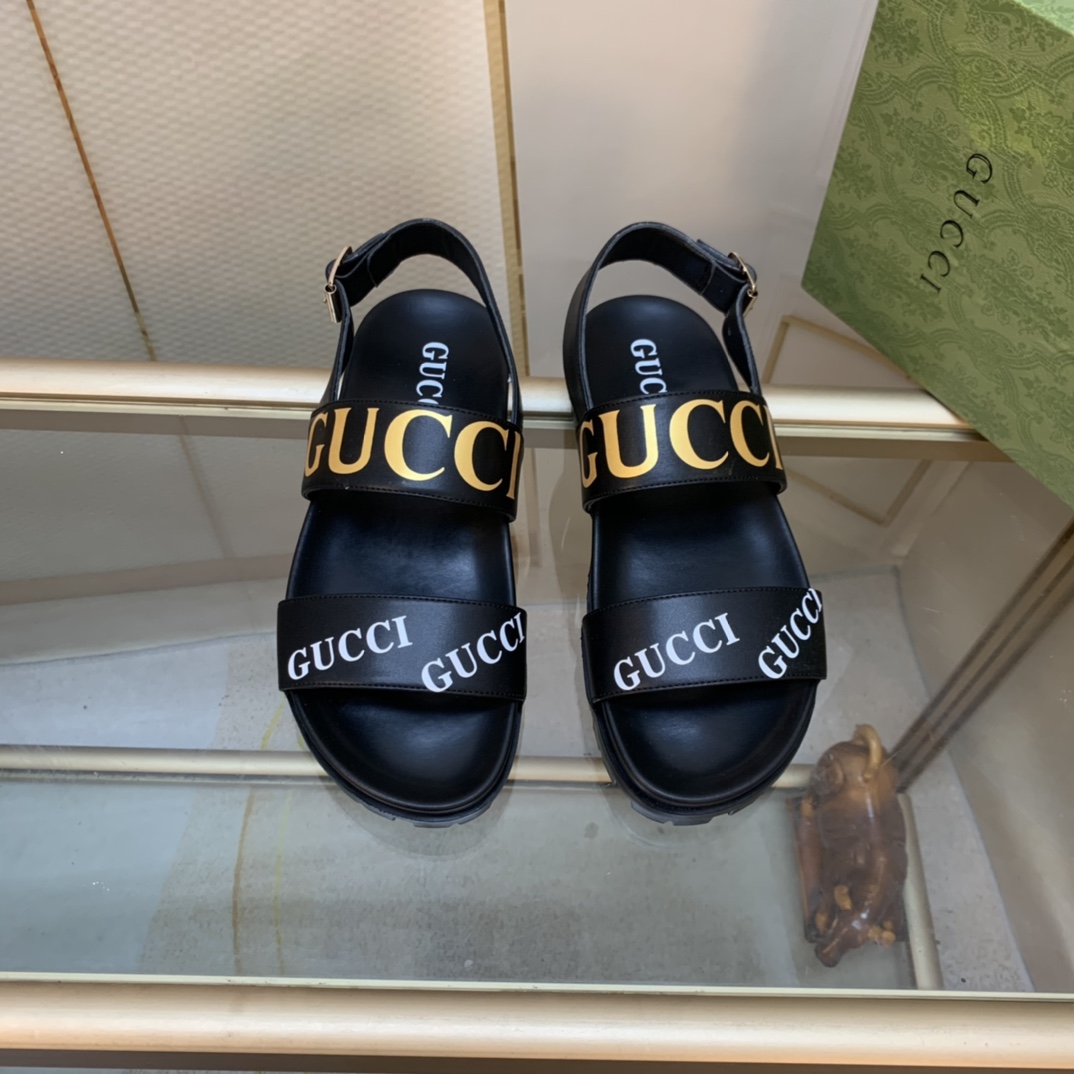 Gvc*1 Women’s Tiger And Buckle Sandal Black For Women GG