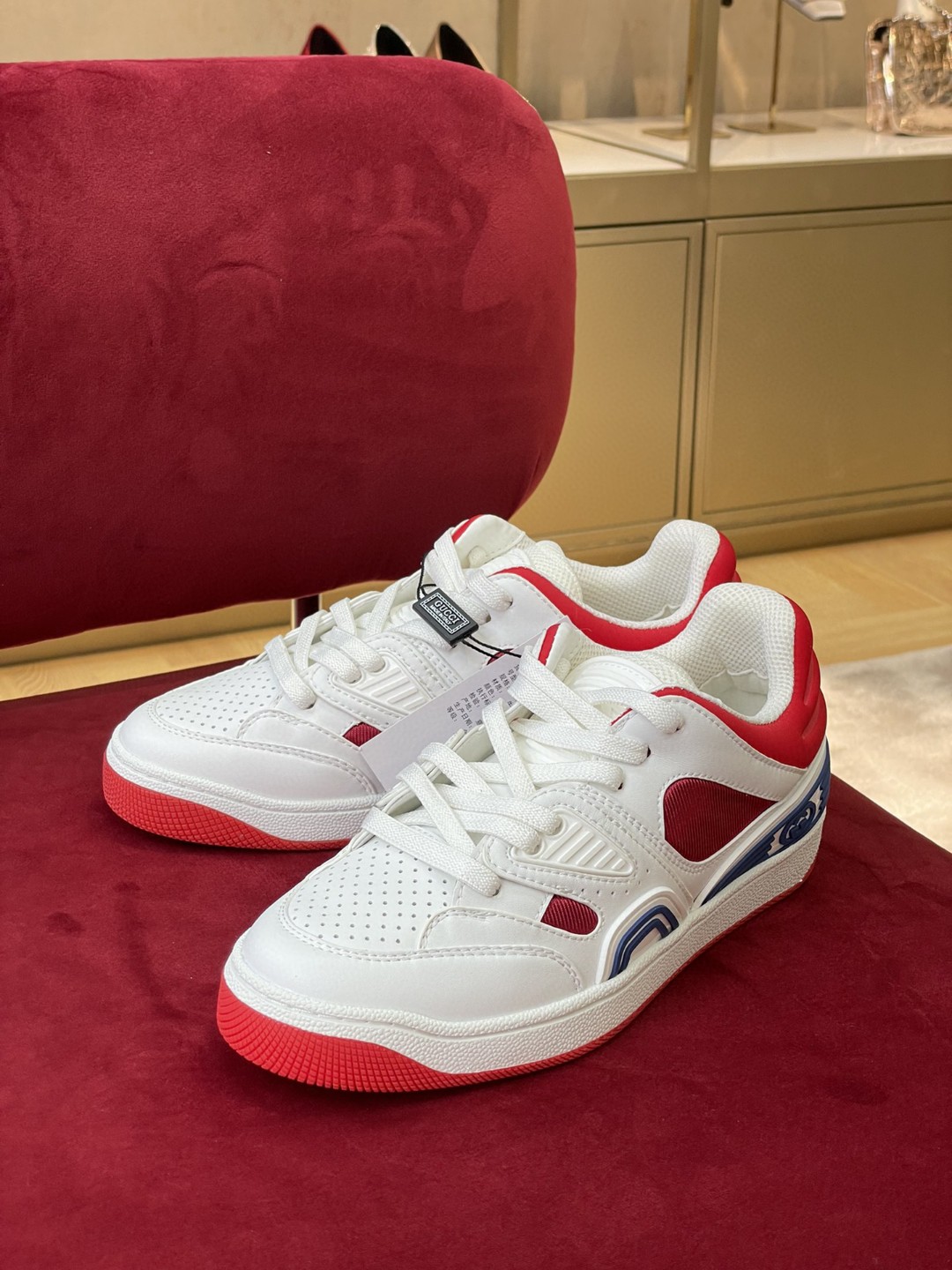 Gvc*1 Men’s Sneaker Gvc*1 Basket Donna White Red Demetra For Men ‎697882 2SHJ0 9090