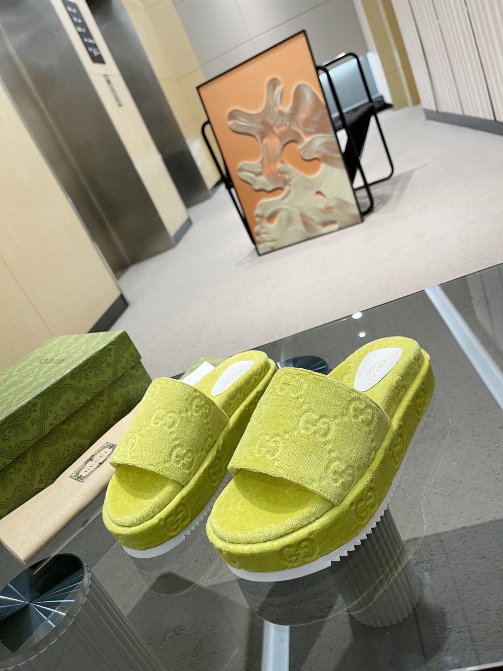 Gvc*1 Women’s GG Platform Sandal Yellow For Women GG