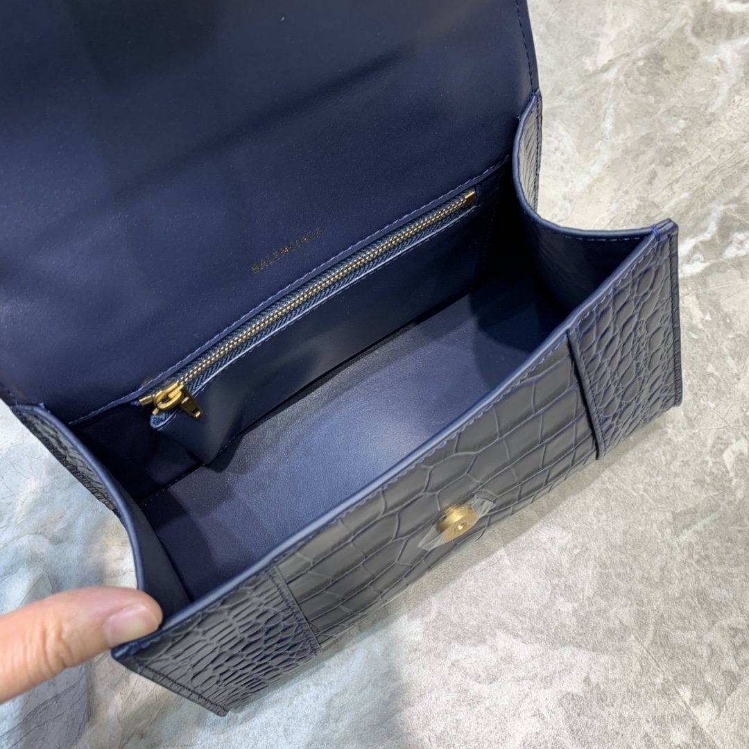 Ba1en*iaga Hourglass Small Handbag In Dark Blue, For Women, Women’s Bags 9in/23cm 5935461LRGM4611