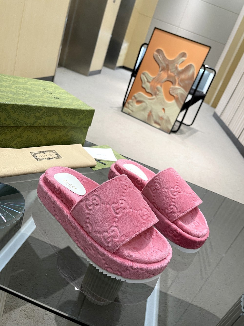 Gvc*1 Women’s GG Platform Sandal Pink For Women GG