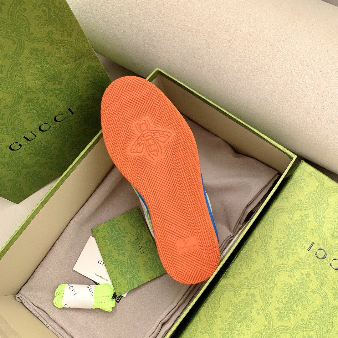 Gvc*1 Women’s Basket Sneaker White Green And Purple For Women 661310 2SH80 9062