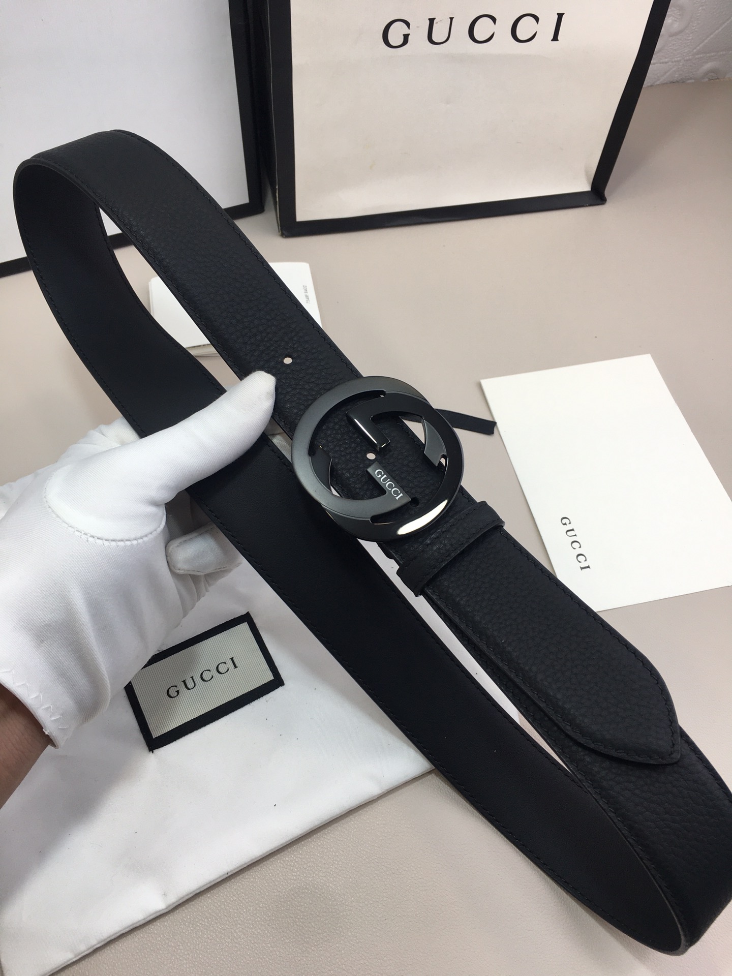 Gvc*1 GG Marmont Reversible Belt Black