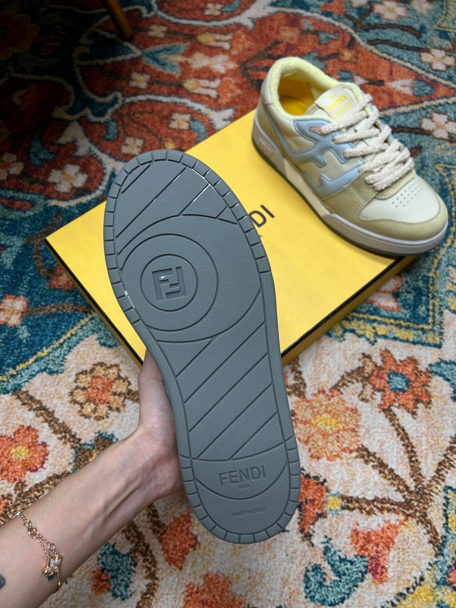 F**di Match Low Tops In Yellow For Women 8E8252AI1NF1H1F