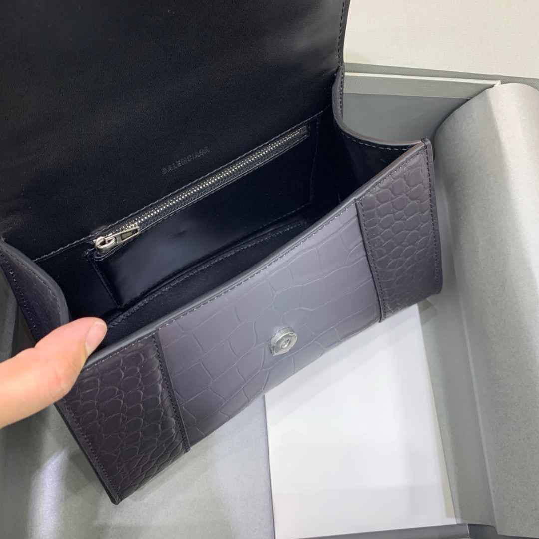 Ba1en*iaga Hourglass Small Handbag In Dark Grey, For Women, Women’s Bags 9in/23cm 5935462107U1309