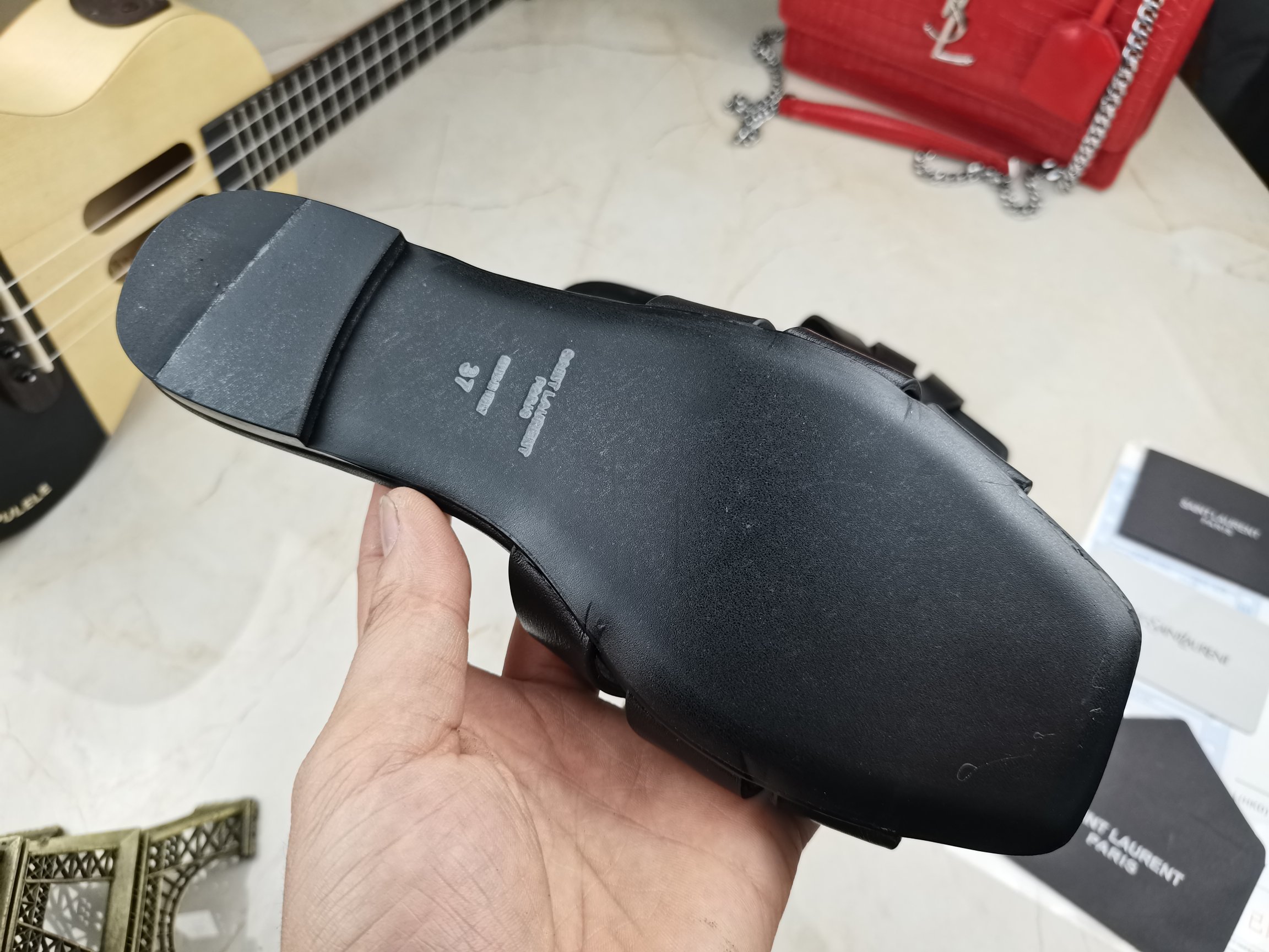 Sa1nt Lau*nt Women’s Tribute Flat Mules Black For Women Y51