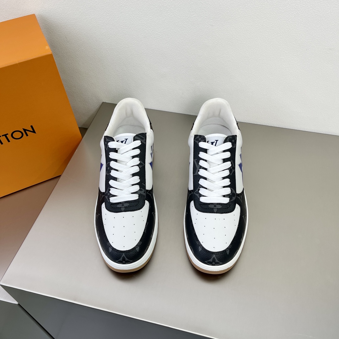 L0vis Vuittion Rivoli Sneaker Black And White For Men LV