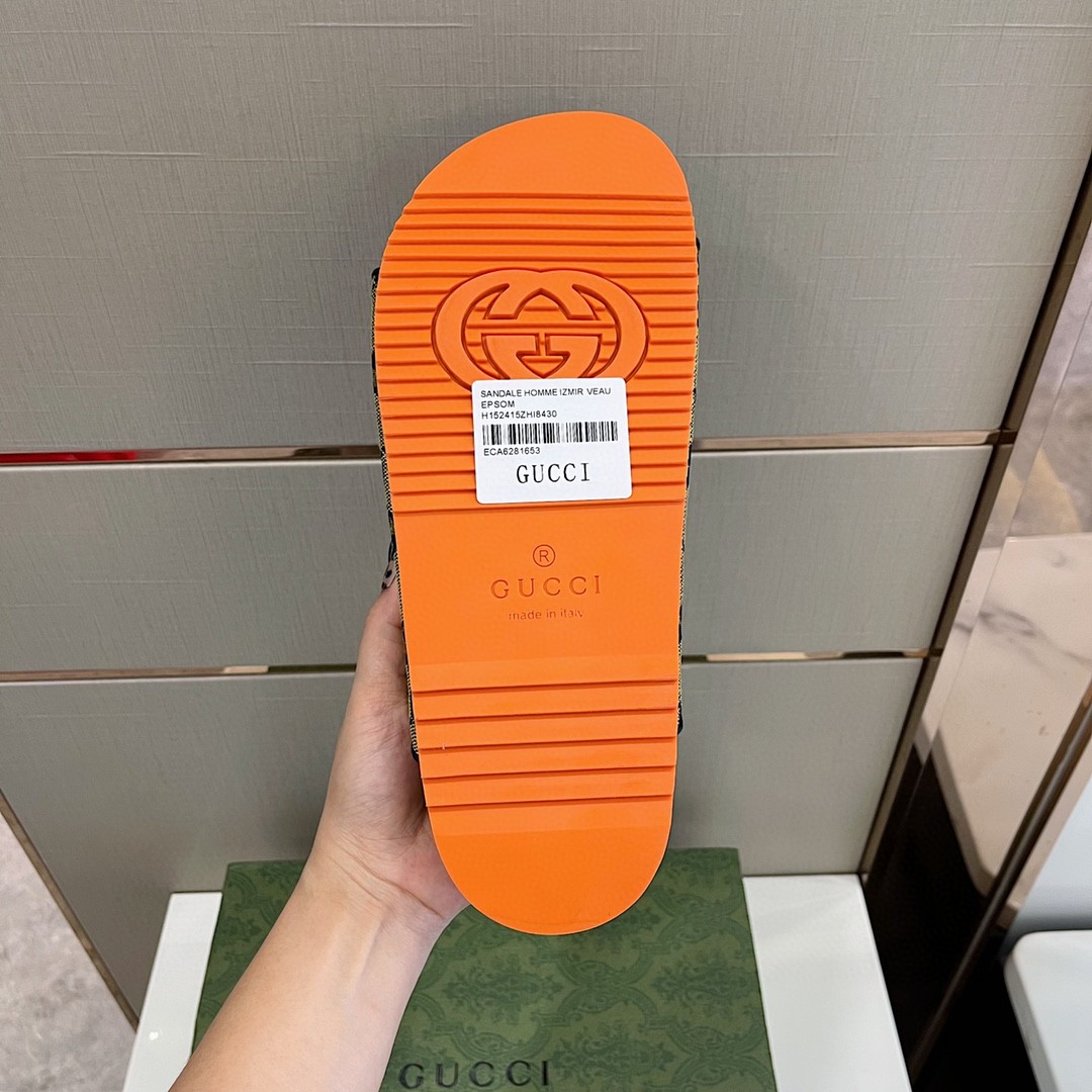 Gvc*1 Women’s Slide Sandal With Straps Orange And Green For Women 658020 2HK60