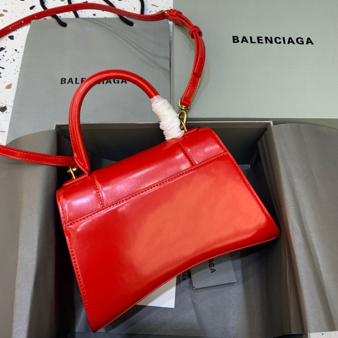 Ba1en*iaga Hourglass Small Handbag In Bright Red, For Women, Women’s Bags 9in/23cm 5935461QJ4M6406