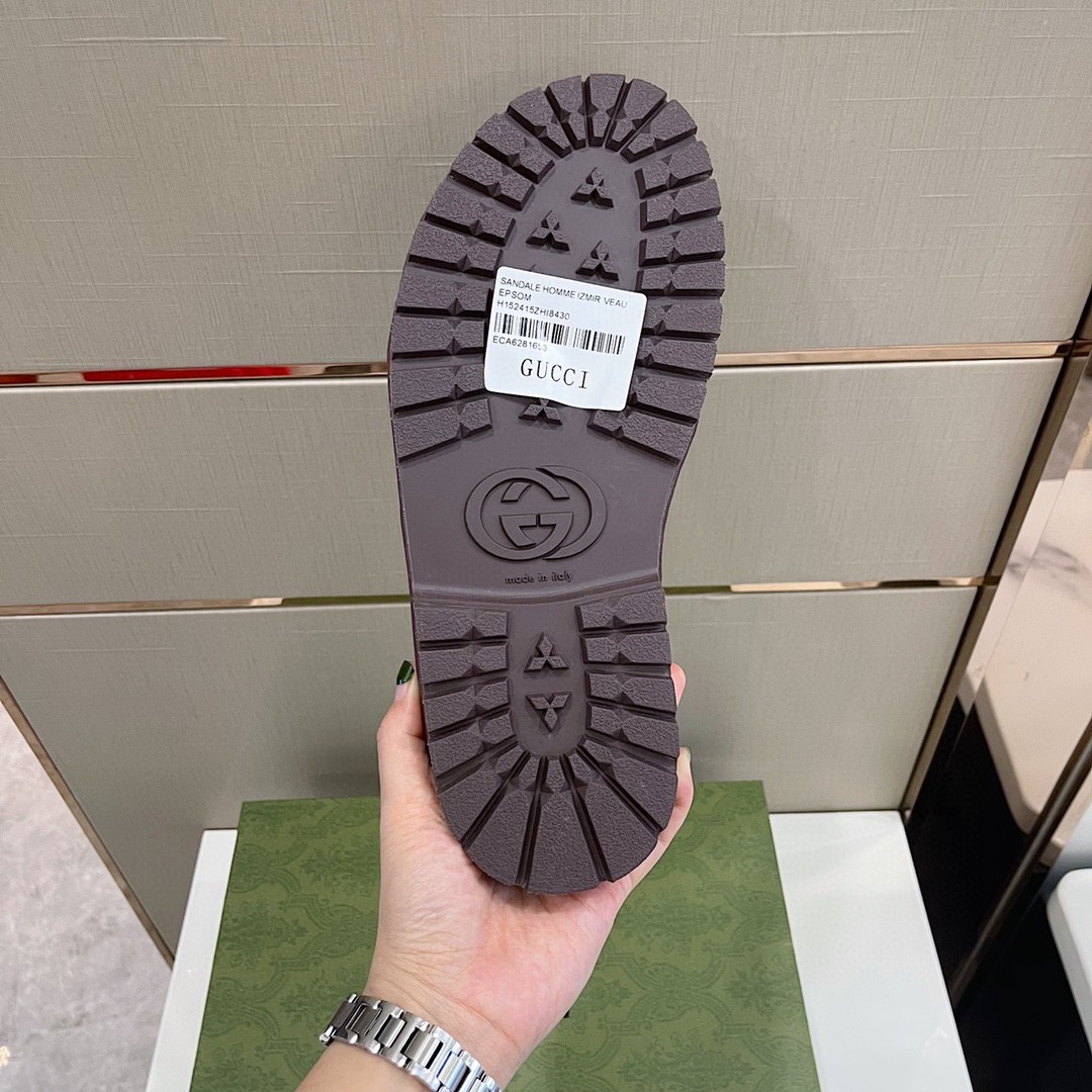 Gvc*1 Men’s GG Svp*me Slide Sandal Brown And Beige For Men 624879 96G60 9762