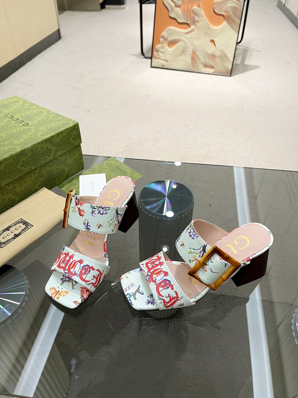 Gvc*1 Women’s ‘Soave’ Sandal With Bamboo Buckle White For Women GG