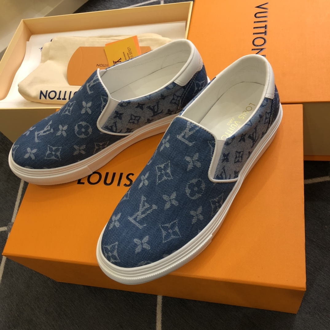 L0vis Vvtt0n LV Slip On Blue For Men LV