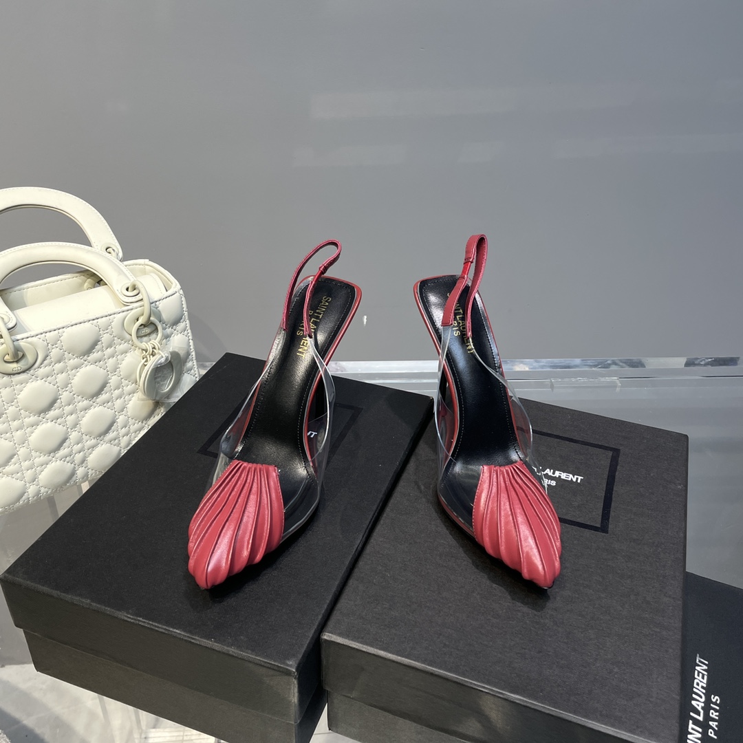 Sa1nt Lau*nt Women’s Chica Slingback Pumps Dark Pink For Women Y51