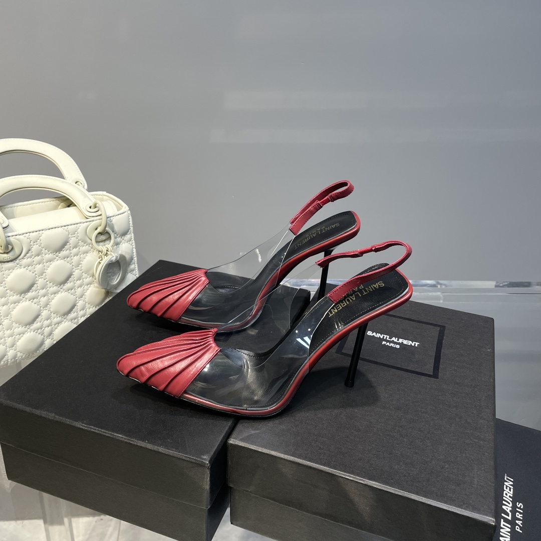 Sa1nt Lau*nt Women’s Chica Slingback Pumps Dark Pink For Women Y51