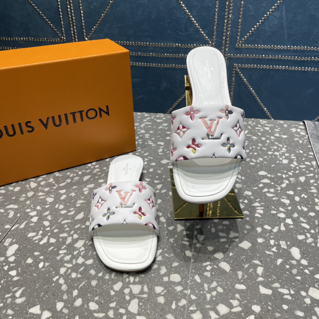L0vis Vvtt0n Women’s Revival Flat Mule White For Women LV 1AAORE