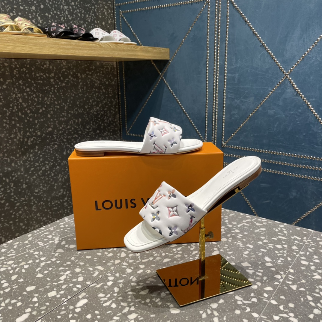 L0vis Vvtt0n Women’s Revival Flat Mule White For Women LV 1AAORE
