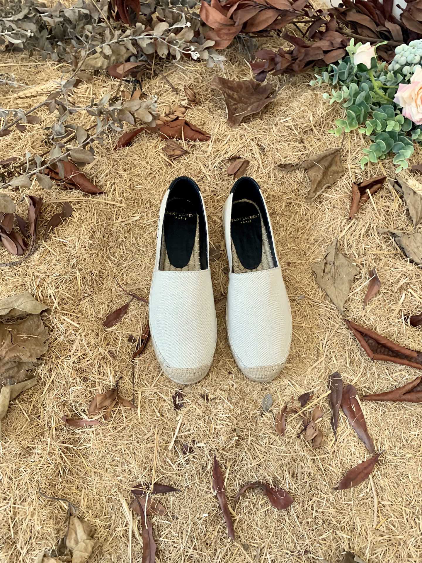 Sa1nt Lau*nt Women’s Sa1nt Lau*nt Embroidered Espadrilles White For Women Y51