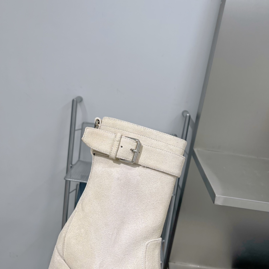 Sa1nt Lau*nt Women’s Cherry Buckle Platform Booties White For Women Y51