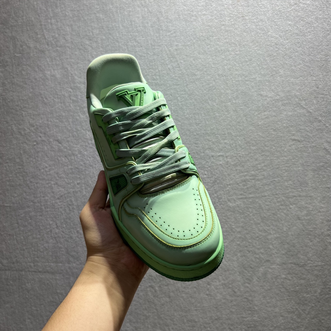 L0vis Vuittion LV Trainer Sneaker Green For Men LV