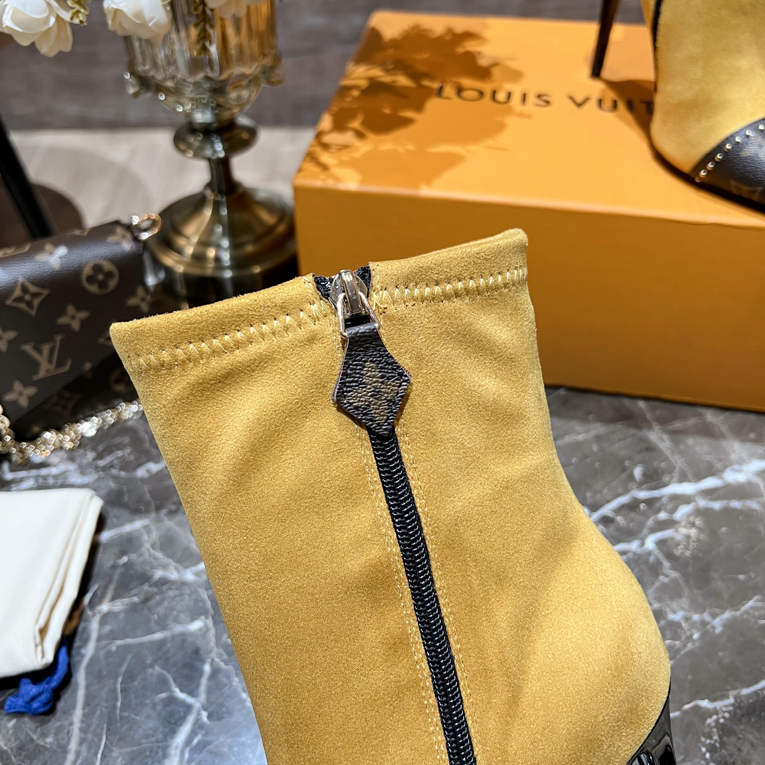 L0vis Vvtt0n Women’s Cherie Ankle Boots Yellow Women LV