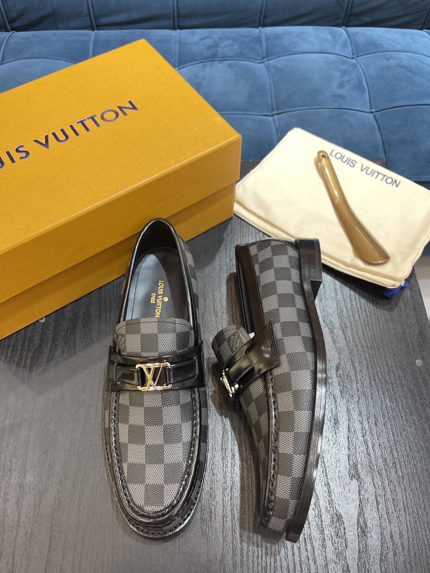 L0vis Vuittion Major Loafer Gray For Men LV