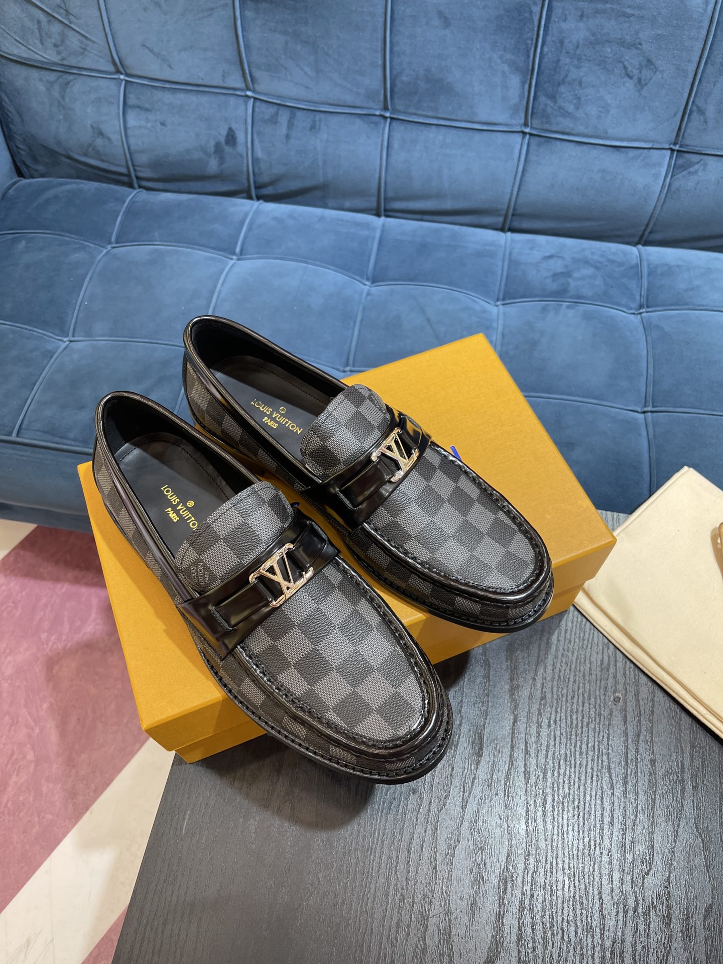 L0vis Vuittion Major Loafer Gray For Men LV