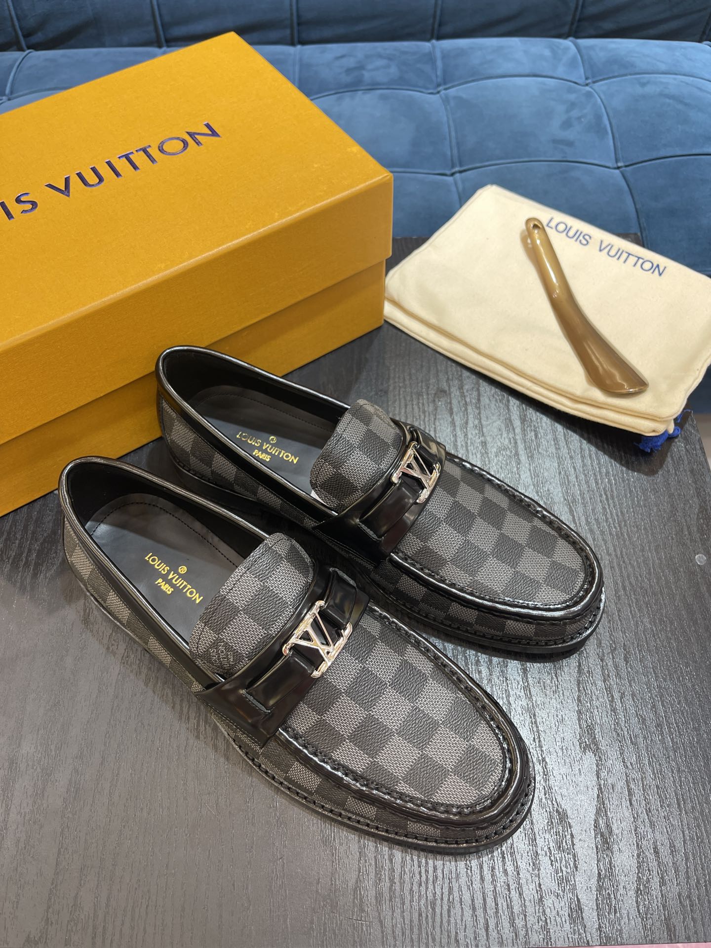 L0vis Vuittion Major Loafer Gray For Men LV