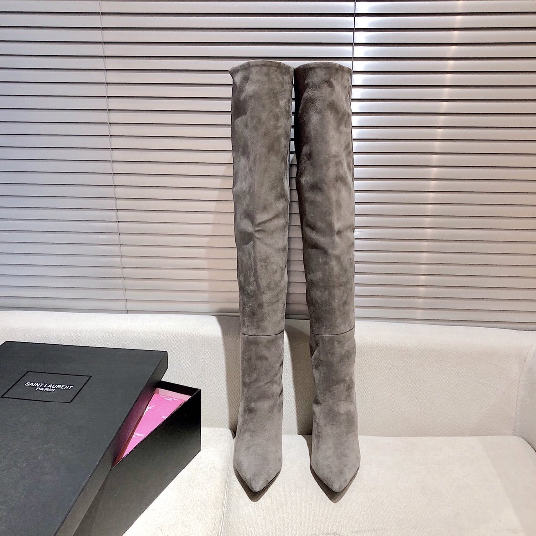 Sa1nt Lau*nt Women’s High Boots Grey For Women Y51