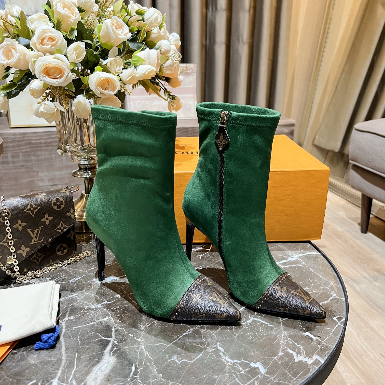 L0vis Vvtt0n Women’s Cherie Ankle Boots Green Women LV