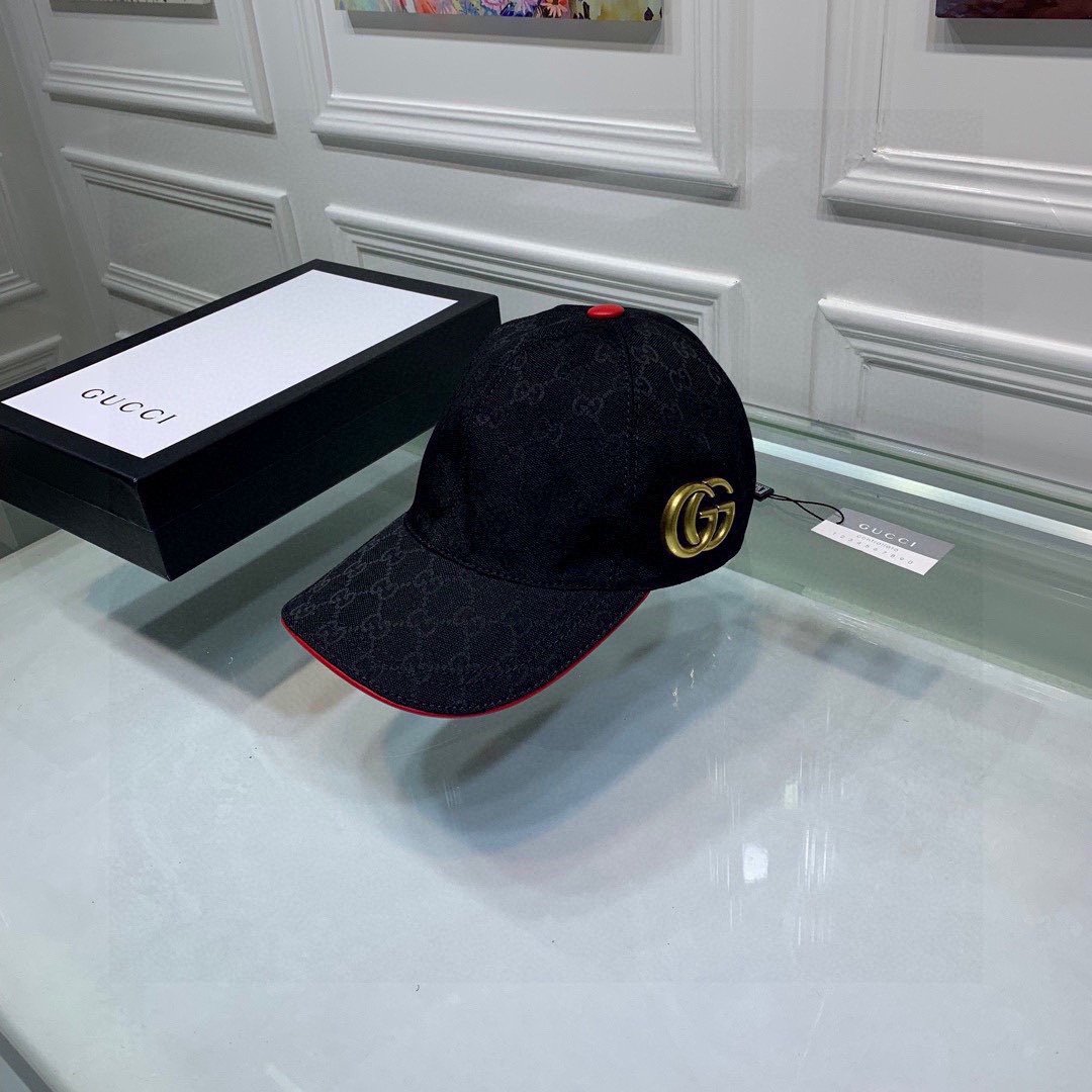 Gvc*1 Canvas Baseball Hat Black GG Hat