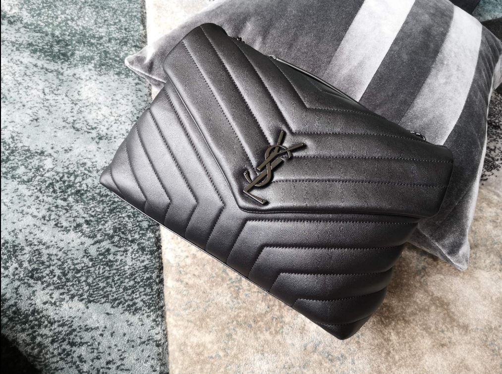 Sa1nt Lau*nt Lou Lou Medium Chain Bag Black For Women 12.6in/32cm Y51 574946DV7281000