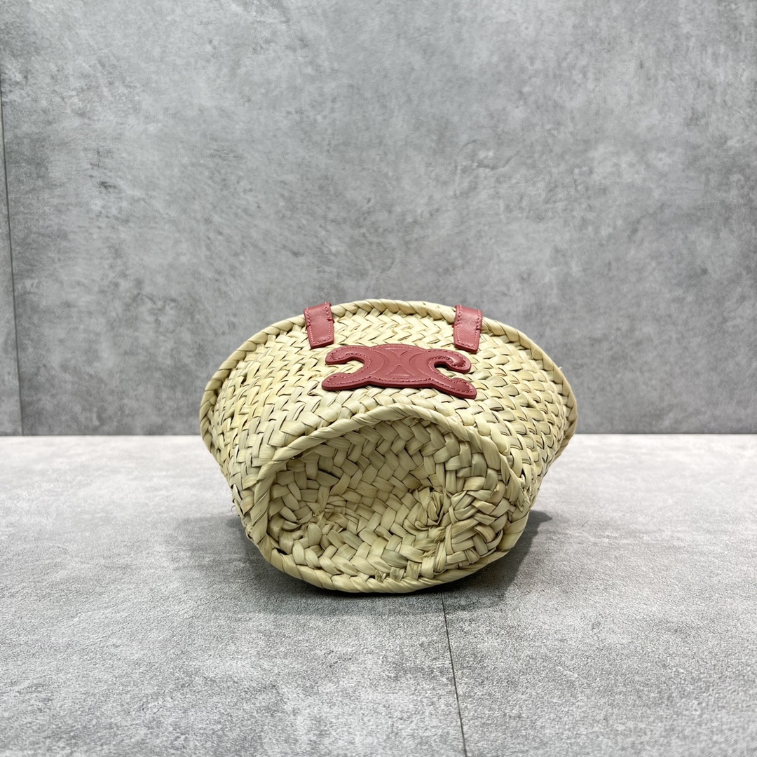 Ce1i*e Teen Triomphe Classic Pannier Tote Dark Pink For Women 8in/20cm