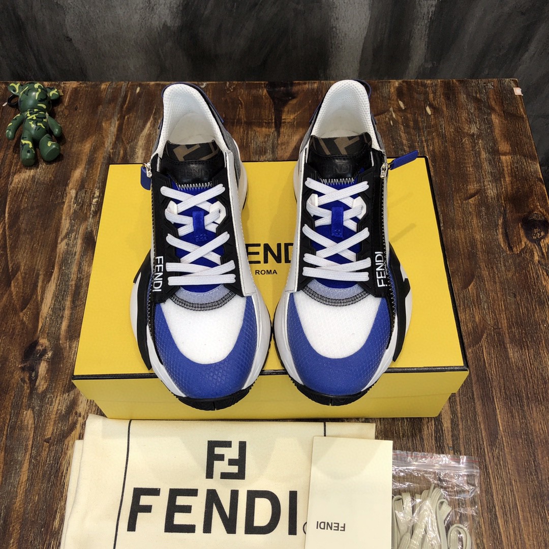 F**di Flow Sneakers Blue For Men 7E1453
