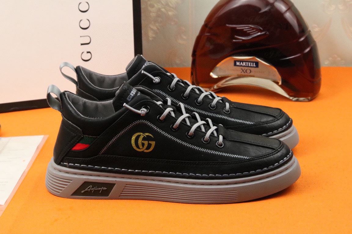 Gvc*1 Men’s Sneakers With Logo GG Gold Web Black For Men