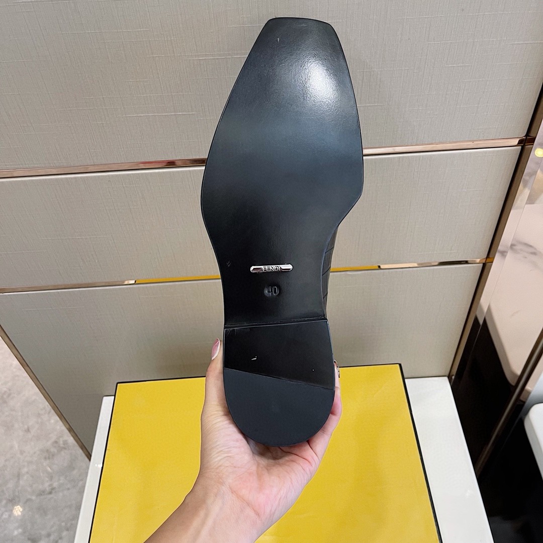 F**di Force Monk Strap Shoes Black For Men