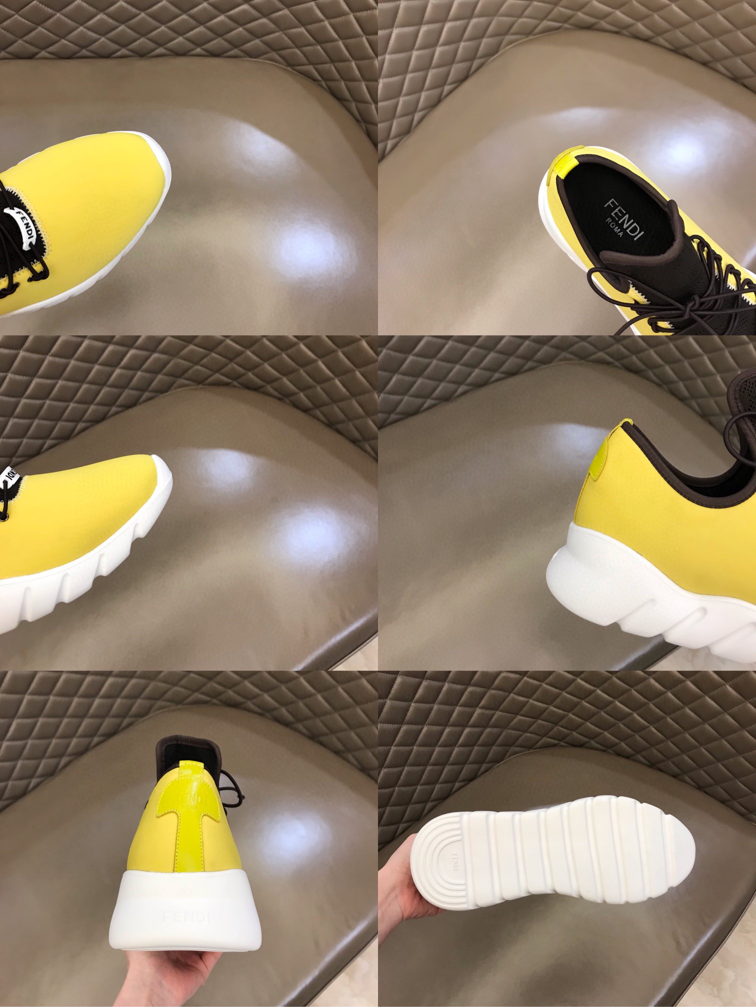 F**di Force Low Tops Sneakers Light Yellow For Men