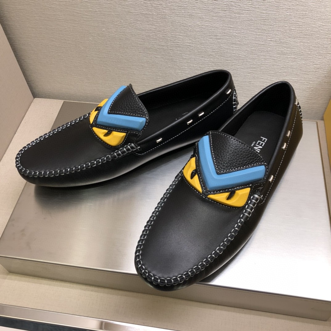 F**di Force Black Loafers For Men
