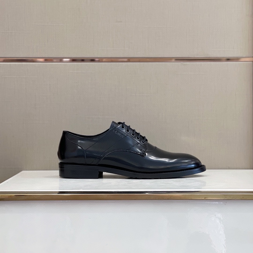 F**di Force Shiny Black Shoes For Men