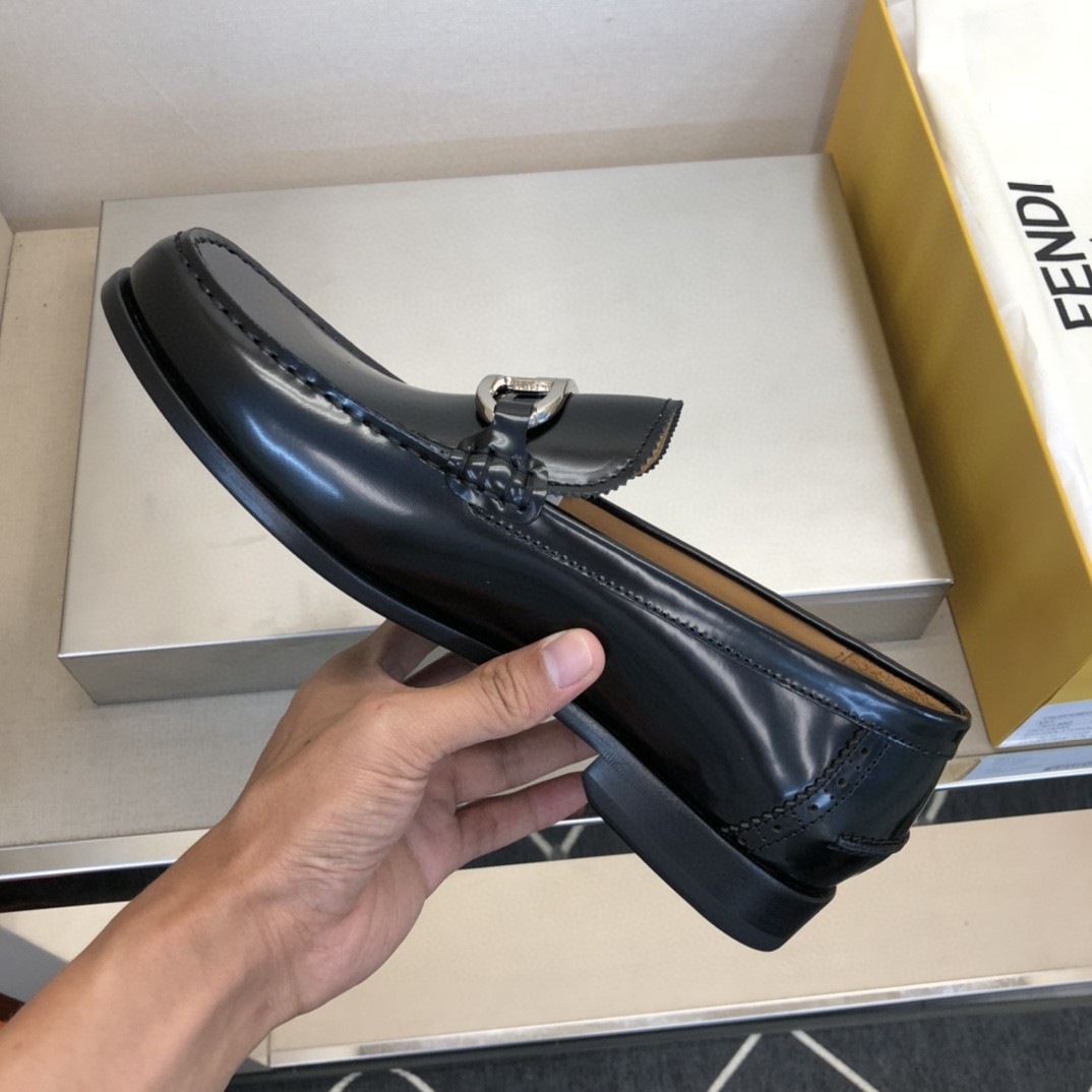 F**di Force Black Loafers For Men