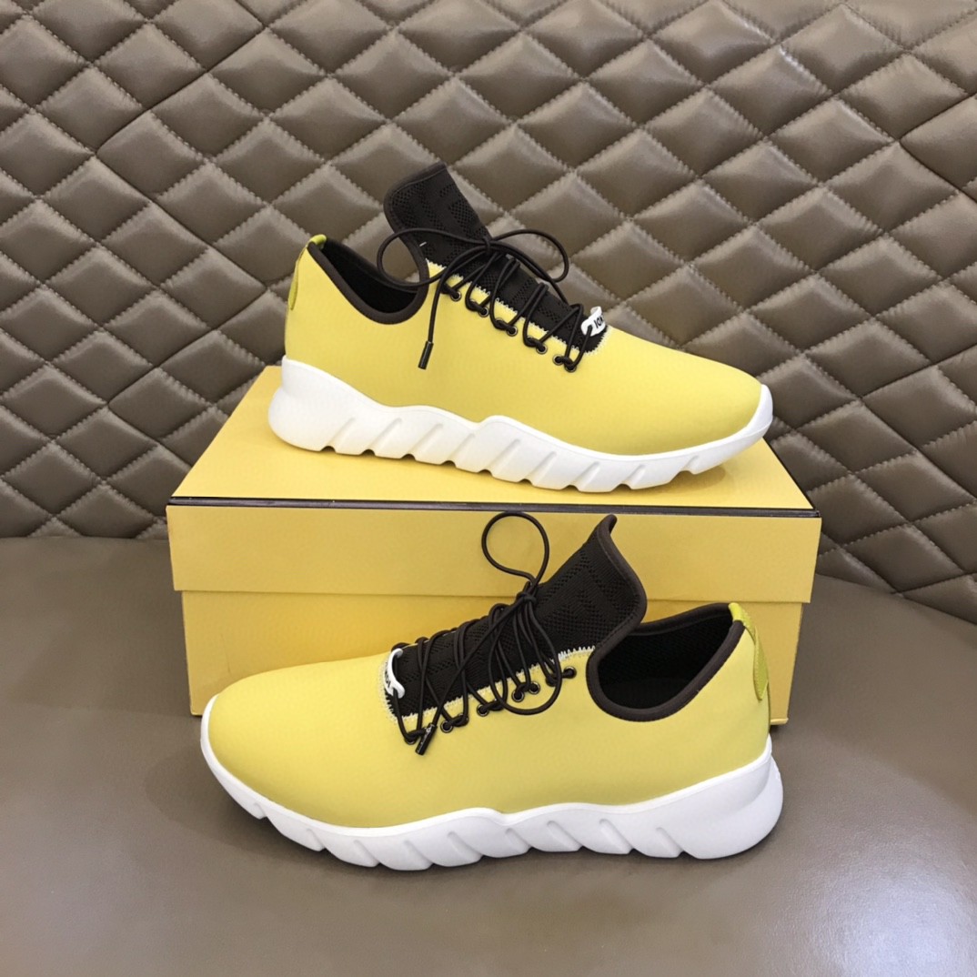 F**di Force Low Tops Sneakers Light Yellow For Men