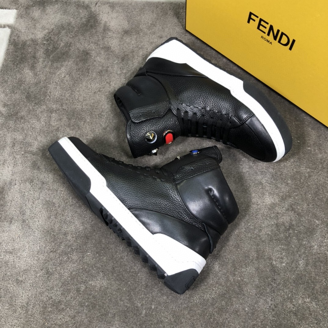 F**di Force High Tops Sneakers Black For Men
