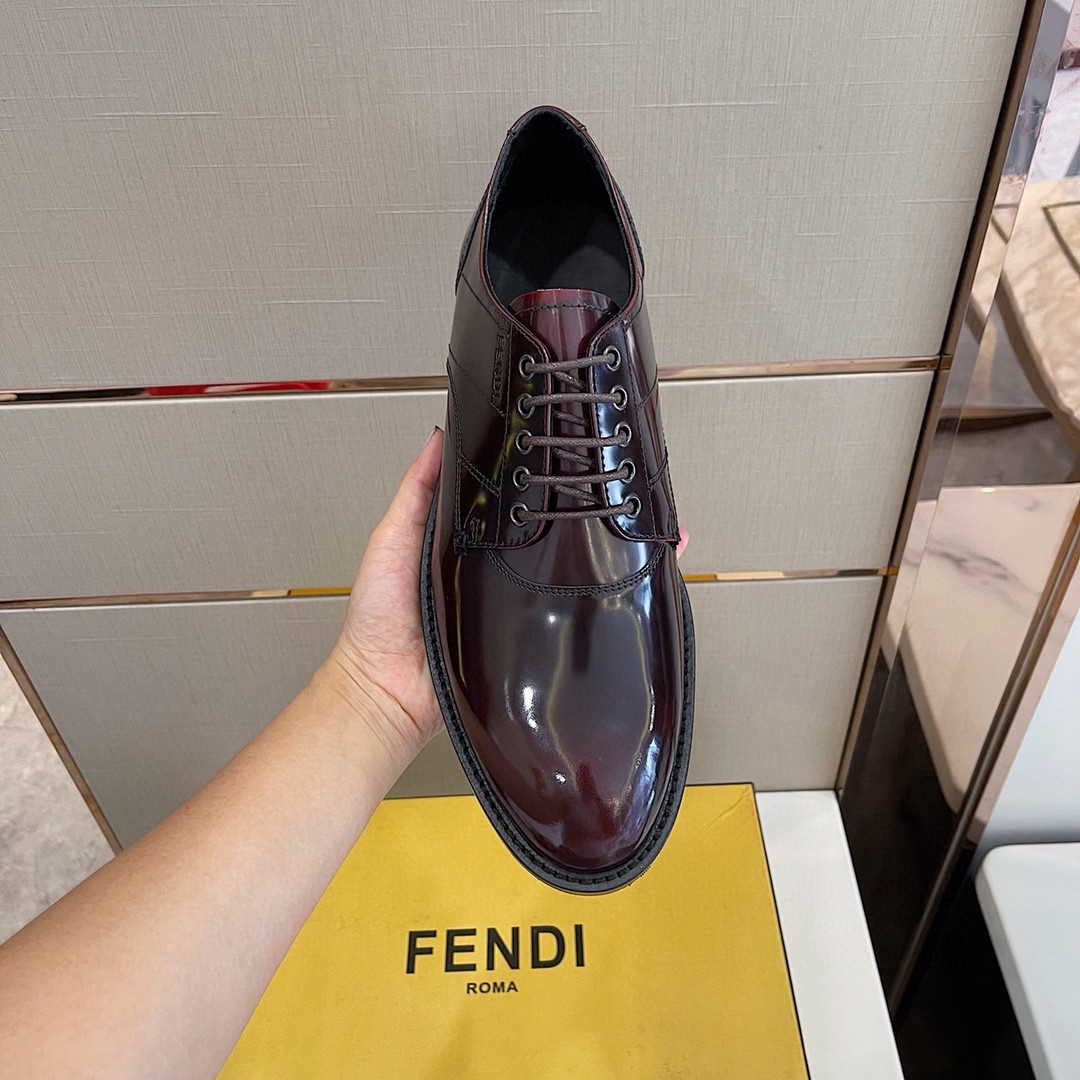 F**di Force Dark Brown Shoes For Men