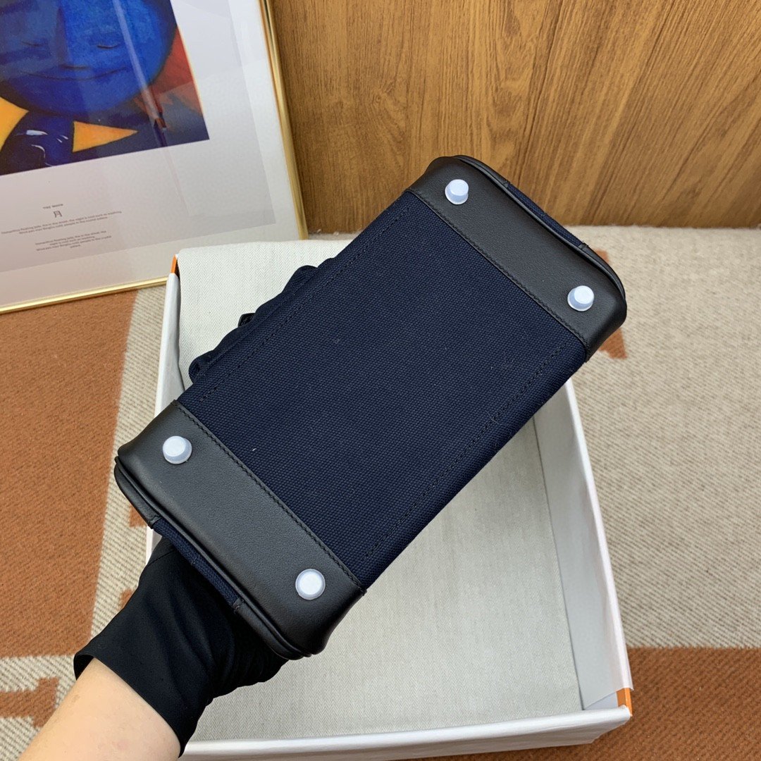 H**me5 Birkin Cargo 25 Dark Blue, SIlver Toned Hardware Bag For Women, Women’s Handbags, Shoulder Bags 9.8in/25cm