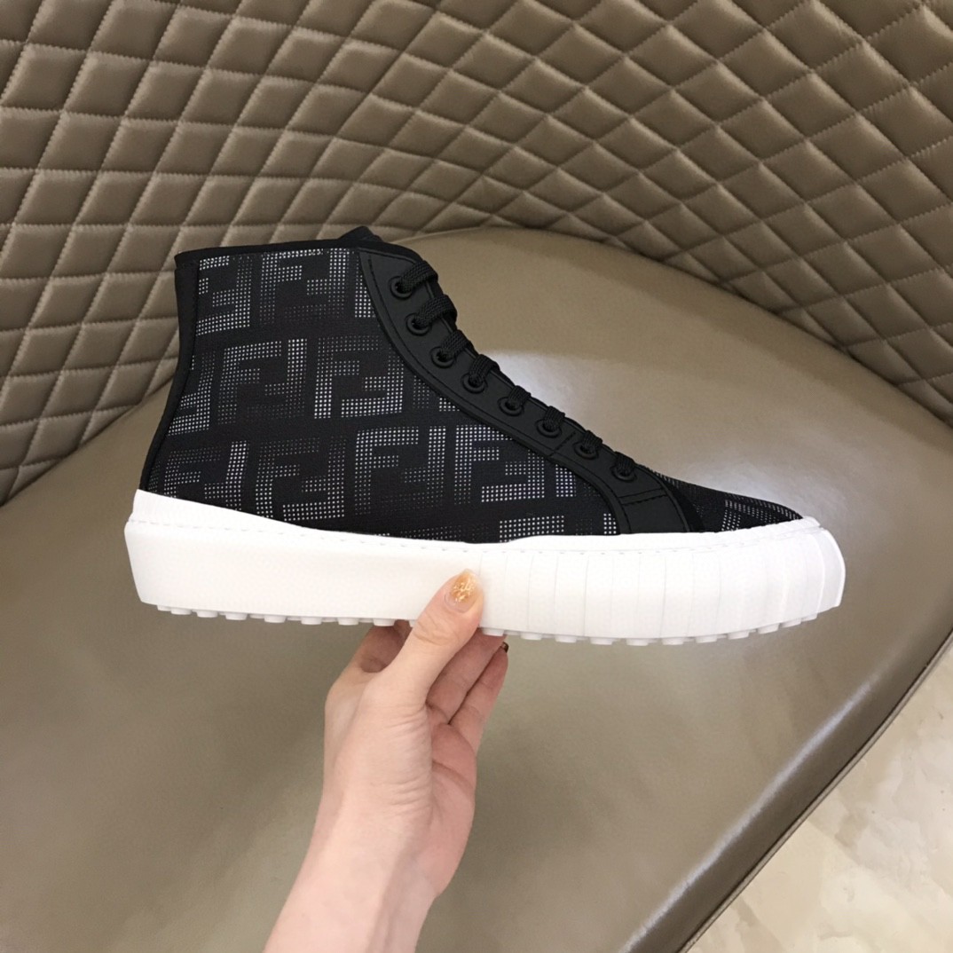 F**di Force High Tops Sneakers Black For Men 7E1424AD76F13RZ
